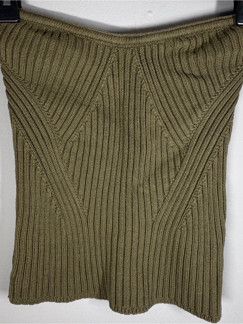 Express Olive Green Ribbed‎ Knit Tank Top - Picture 2 of 4